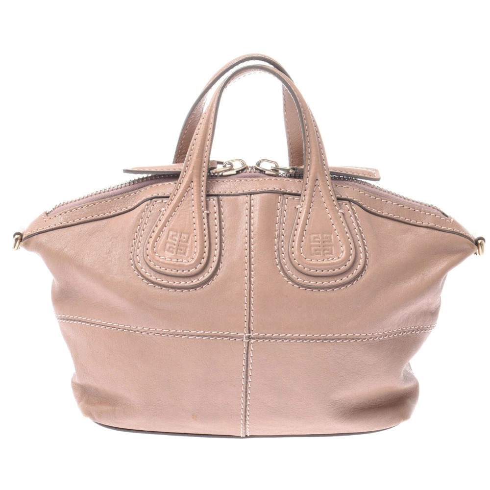 GIVENCHY Nightingale Bag Pink Beige Leather Handbag